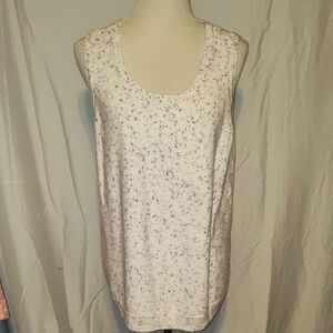 J. Jill Cream Sleeveless Tank Top Sweater  Lightweight Shell Size XL
